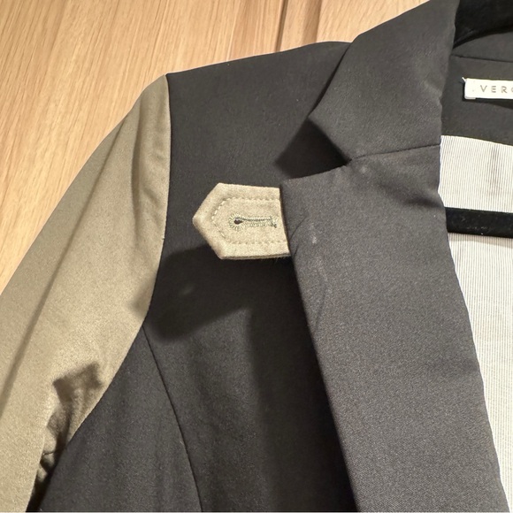 Veronica Beard Black and Green Dickey Blazer Jacket - Size 10 - Picture 4 of 16